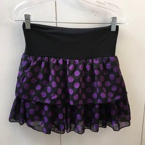 Purple Polka-Dot Skort